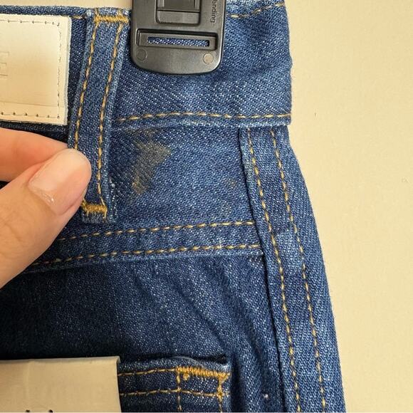 NWT RE/DONE 70's Style Retro pocket Wide Leg Jeans in True Rinse Size 26 - Picture 7 of 10